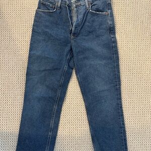 Agolde Dark Blue Straight Jeans